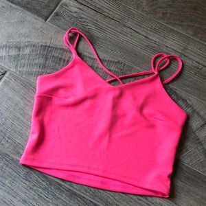 Express Hot pink crop top